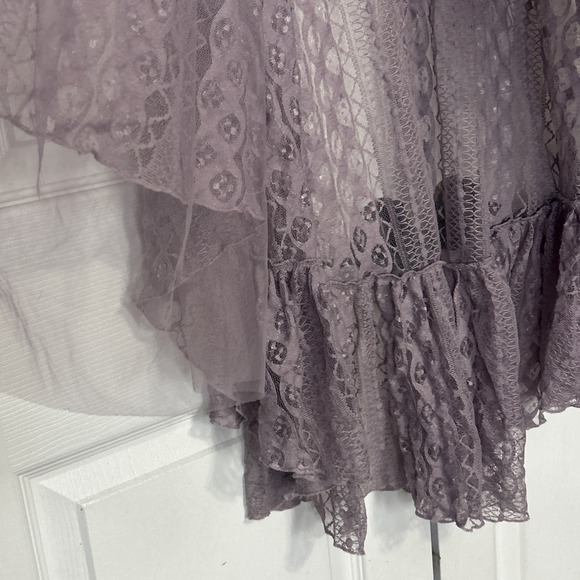 Victorian House Branson Lace Mesh Open Flowy Tiered Cardigan Romantic Boho Fairy - Picture 4 of 11